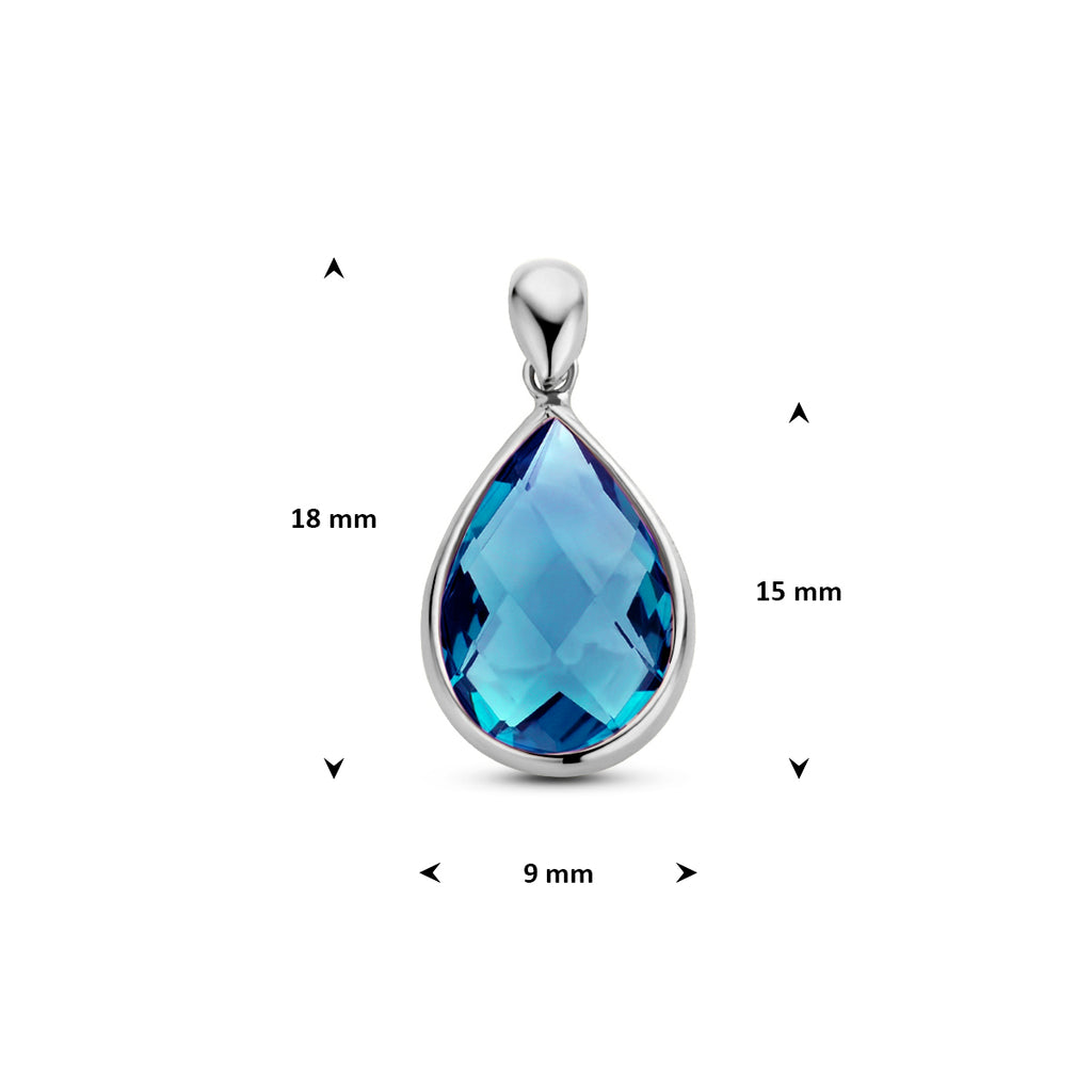 Anhänger London Blue Quartz 14K Weißgold