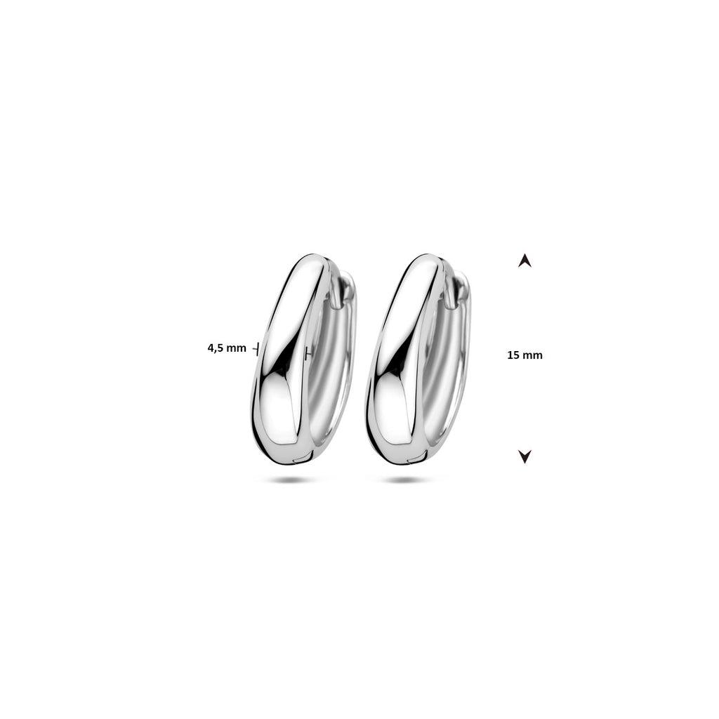 Creolen 15 mm rhodiniertes Silber
