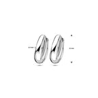 Creolen 15 mm rhodiniertes Silber