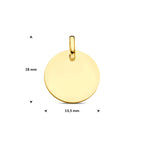 graveerhanger rondje 13,5 mm 14K geelgoud