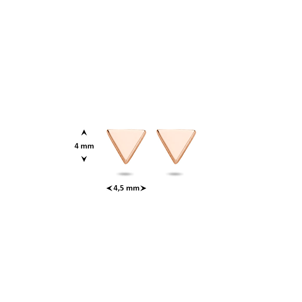 Ohrstecker Dreieck 4 mm 14K Roségold
