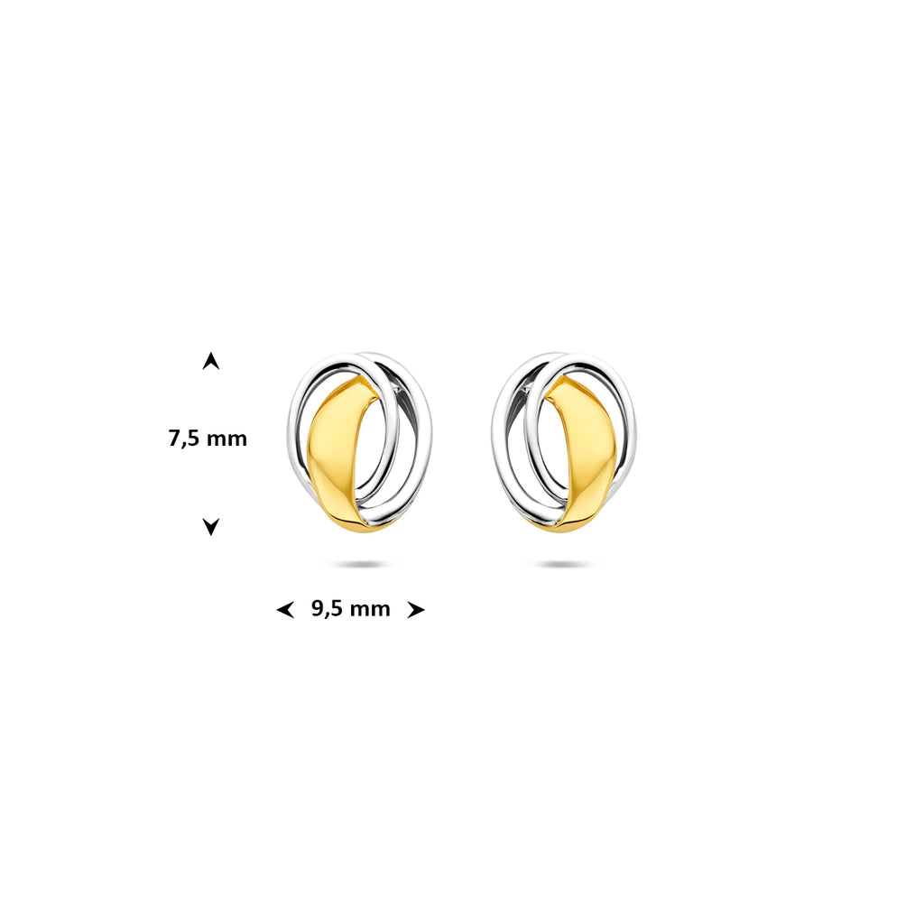 9k oorknoppen gestift 7,5 mm 9K geel