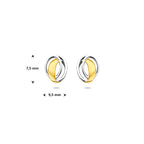 9k oorknoppen gestift 7,5 mm 9K geel