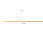 koord 1,7 mm massief 14K geelgoud