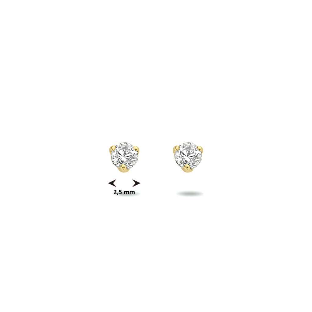 Ohrstecker Zirkonia 14K Gelbgold