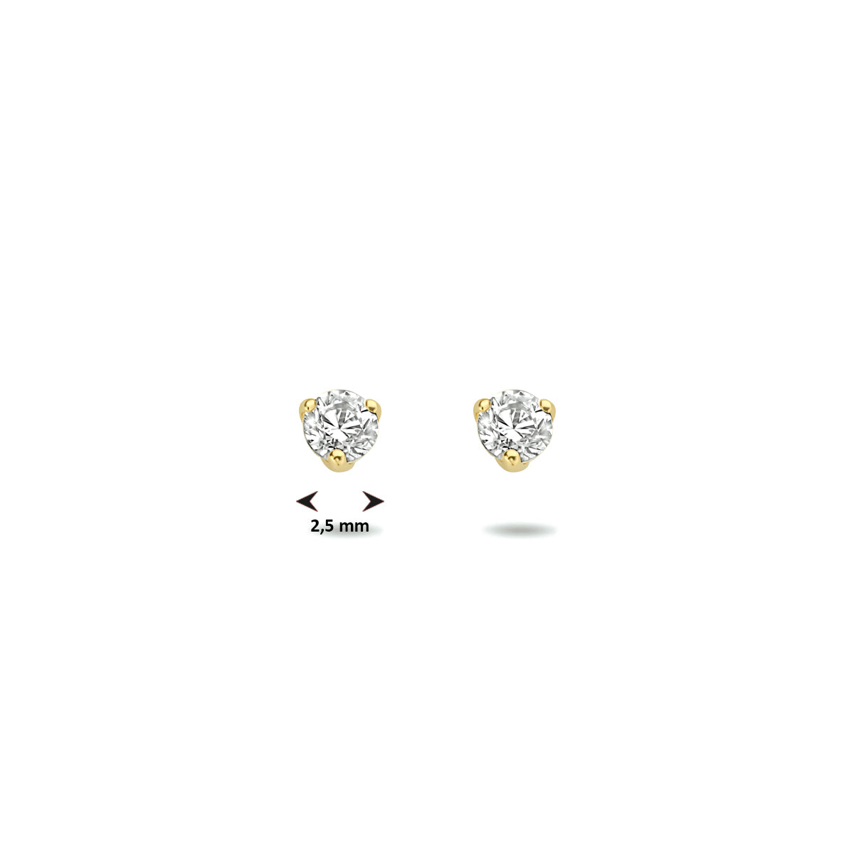 Ohrstecker Zirkonia 14K Gelbgold