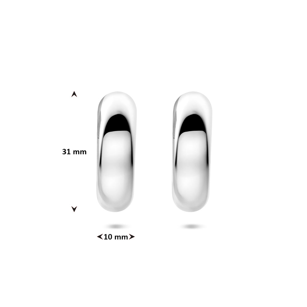 Steckerohrringe 31 mm Edelstahl