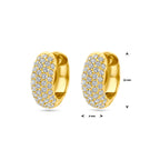 klapoorringen zirkonia 16 mm 1 micron zilver verguld (geel)