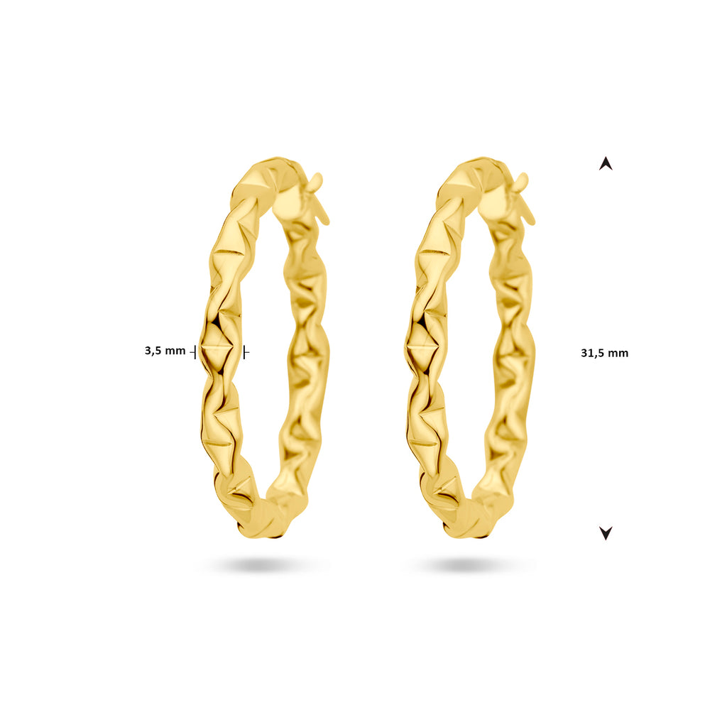 oorringen 1 micron zilver verguld (geel)