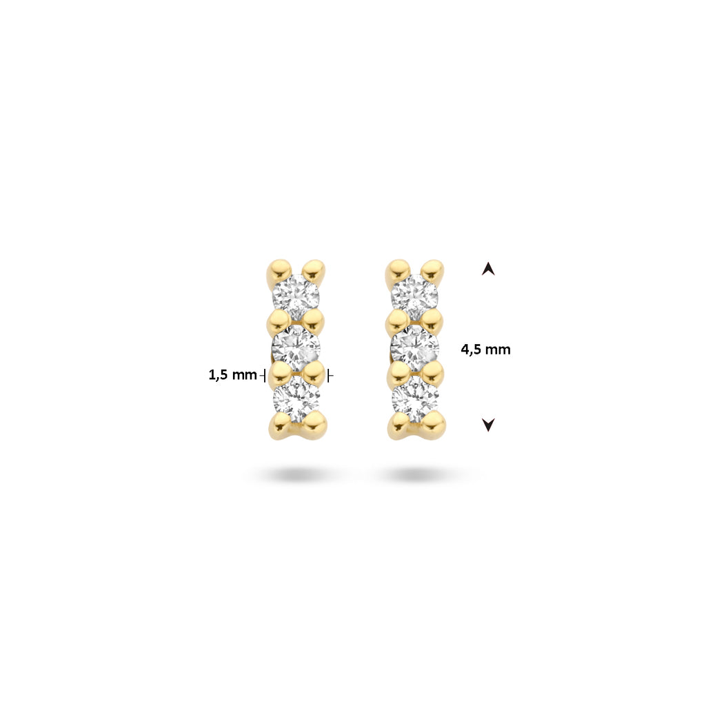 Ohrstecker Diamant 0,05 ct (2x 0,025 ct) h p1 14K Gelbgold