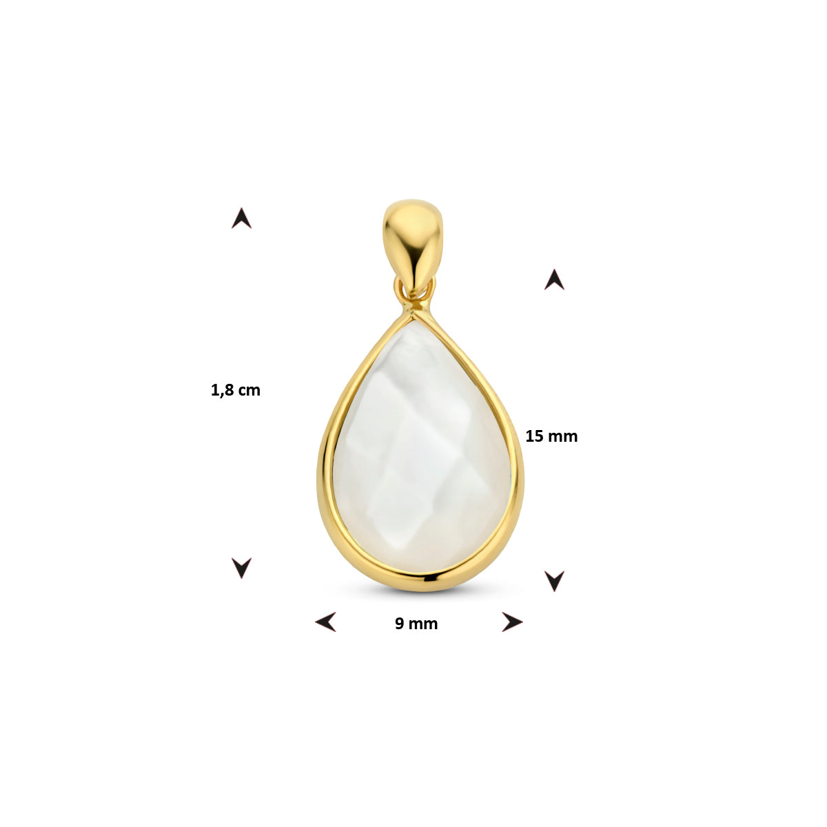 hanger parelmoer 14K geelgoud