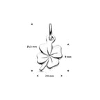 hanger klavertje 9 mm 14K witgoud