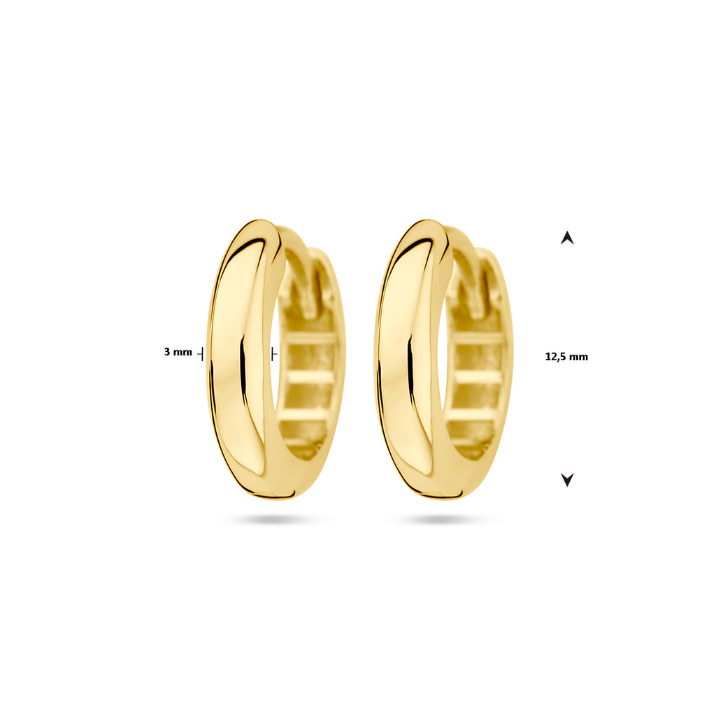9k Klappcreolen 12,5 mm halbrunde Röhre 9K gelb