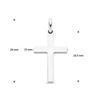 Anhänger Kreuz Silber rhodiniert