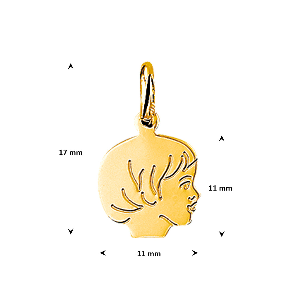 Anhänger Mädchen 11 mm 14K Gelbgold