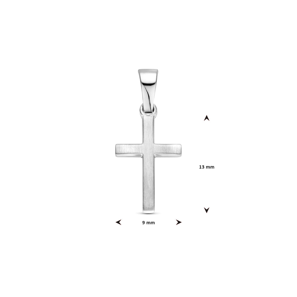 Anhänger Kreuz 20 mm rhodiniertes Silber