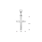 Anhänger Kreuz 20 mm rhodiniertes Silber