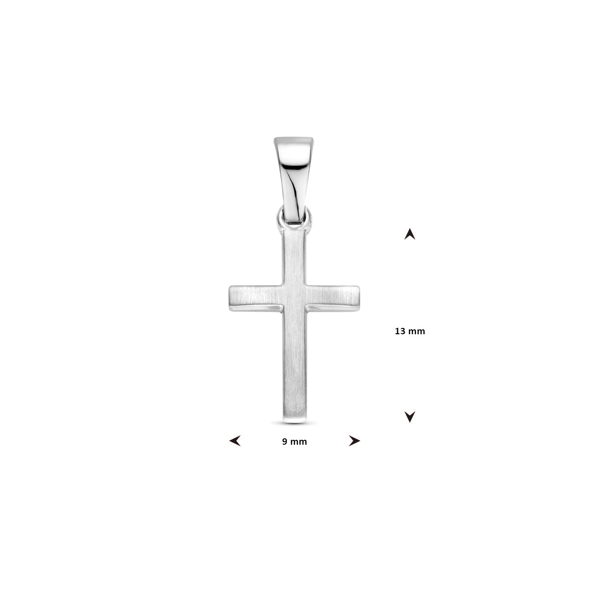 Anhänger Kreuz 20 mm rhodiniertes Silber