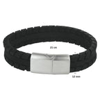 Armband Leder 12 mm Edelstahl
