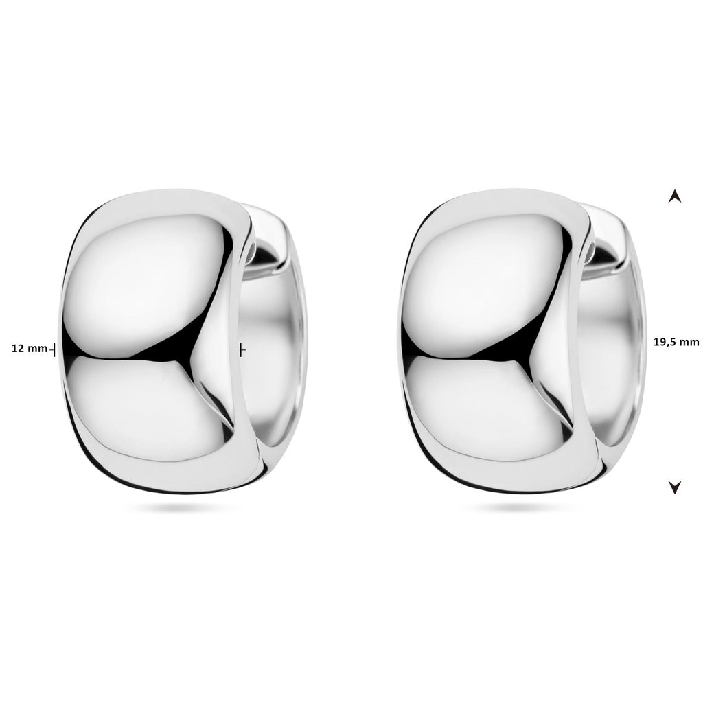 klapoorringen zilver gerhodineerd