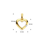 9k hanger hart zirkonia 11 mm 9K geel