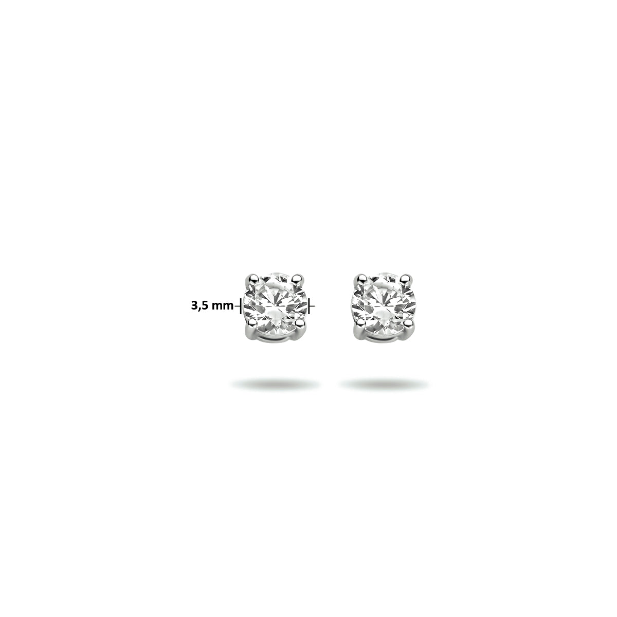 Ohrstecker Zirkonia 14K Weißgold