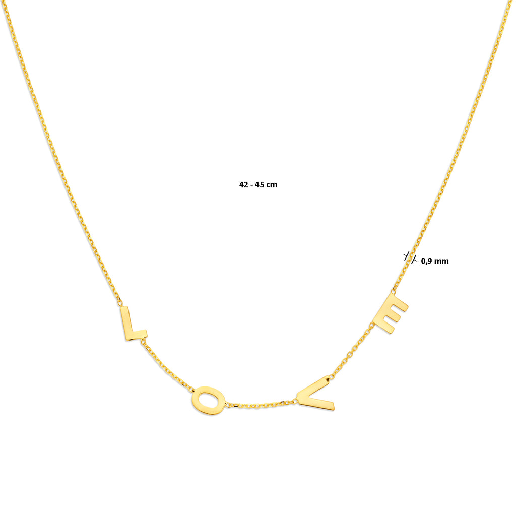 Halskette Love 42 - 45 cm 14K Gelbgold