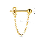 Ohrstecker Kugel pro Stück 14K Gelbgold
