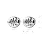 klapoorringen 14 mm zilver gerhodineerd