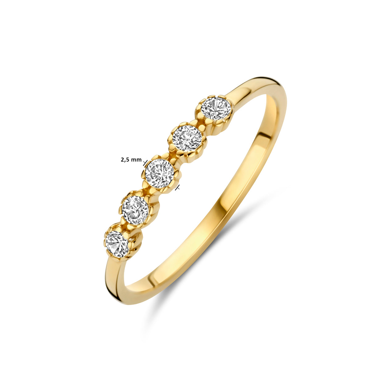 9k ring zirkonia 9K geel