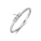 Ring Trilogie Zirkonia Silber rhodiniert