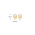 9K Ohrstecker Zirkonia 6,5 mm 9K Gelb