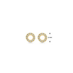 oorknoppen diamant 0.07ct (2x 0.035ct) h si 5,5 mm 14K geelgoud