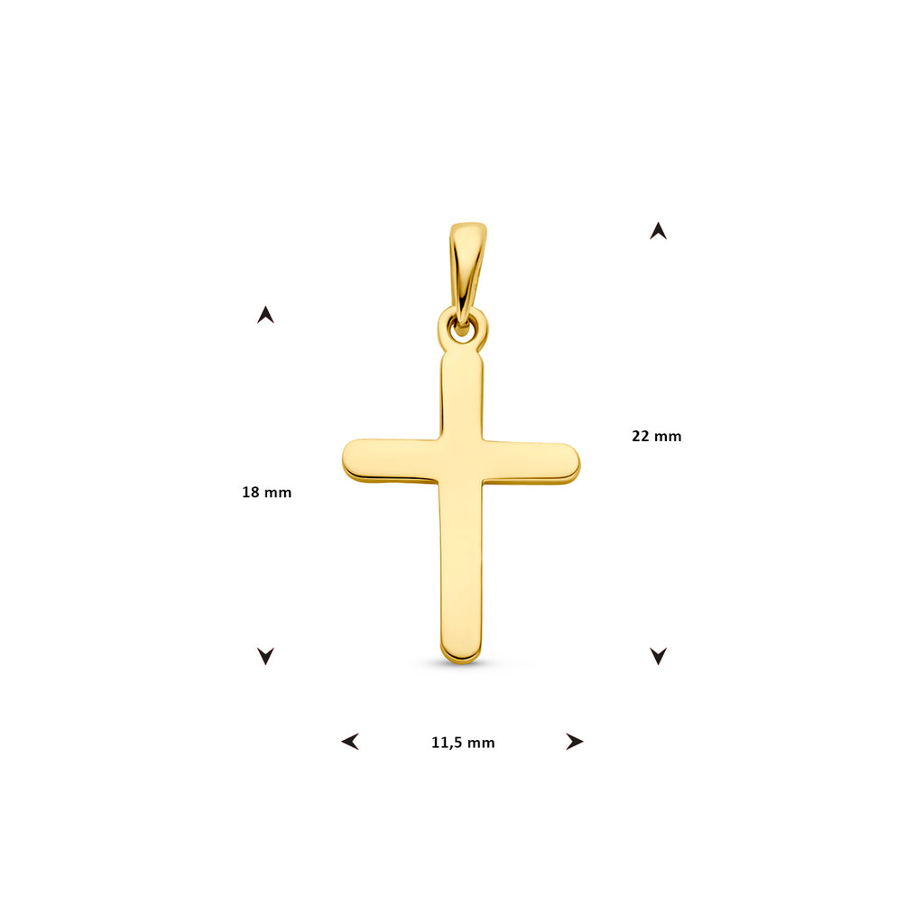hanger kruis 14K geelgoud