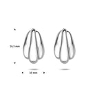 stekeroorringen 16,5 mm zilver gerhodineerd