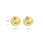 oorknoppen gediamanteerd 14K geelgoud