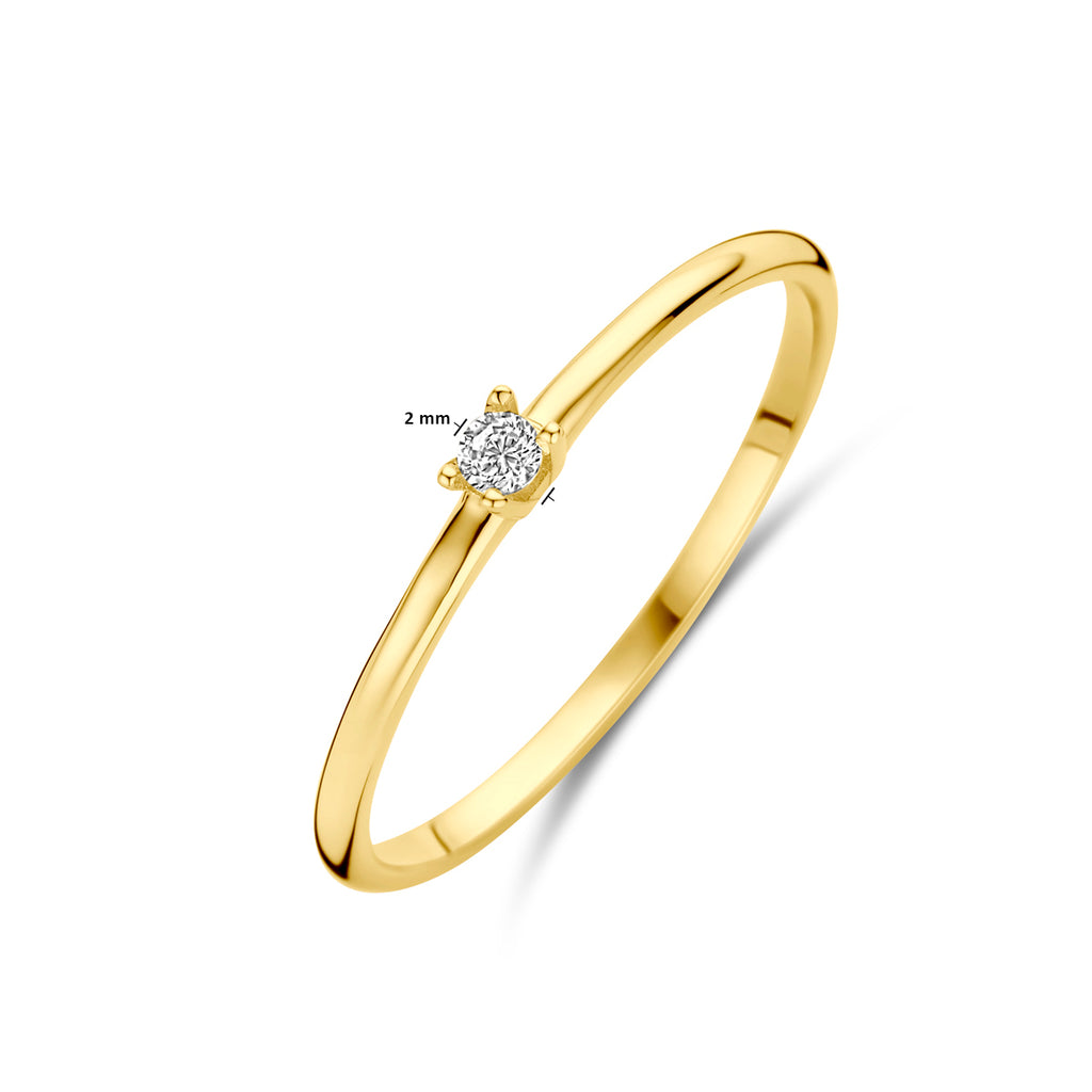 Ring Zirkonia 14K Gelbgold