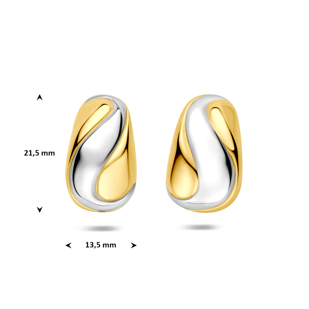 stekeroorringen 21,5 mm 1 micron zilver verguld (geel/rhodium)