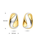 stekeroorringen 21,5 mm 1 micron zilver verguld (geel/rhodium)