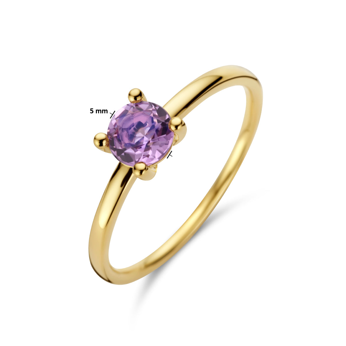 ring amethist 14K geelgoud