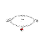 Armband verschiedene Charms 15 cm silberweiß