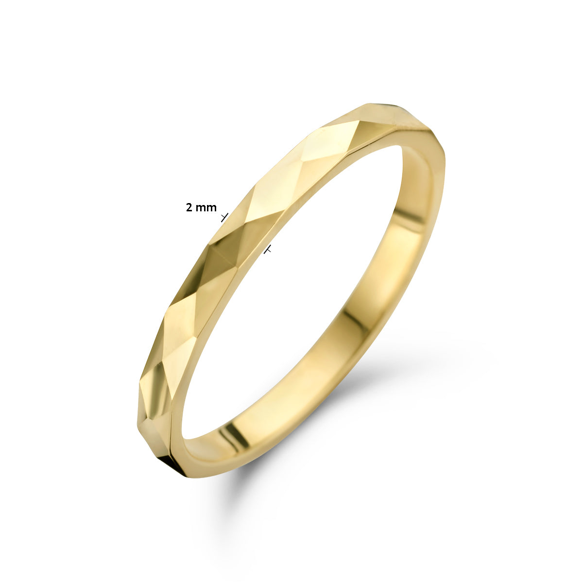 ring gediamanteerd 14K geelgoud