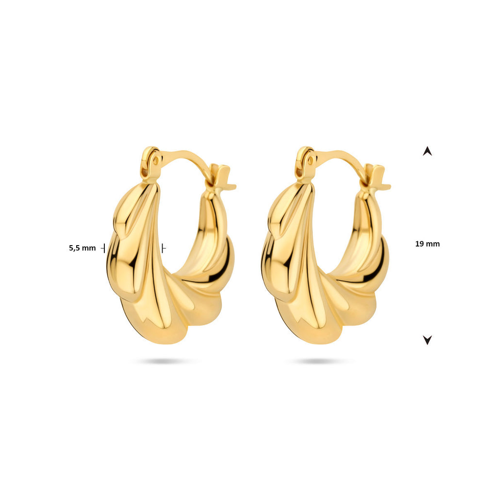 oorringen 19 mm 14K geelgoud