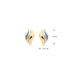 Ohrstecker Zirkonia 1 Micron Silber vergoldet (Gelb/Rhodium)