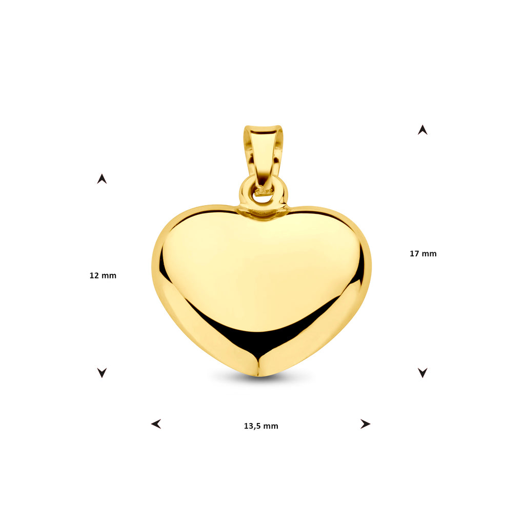 hanger hart 14K geelgoud