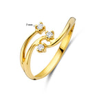 ring lab grown diamant 0.06ct g vs 14K geelgoud