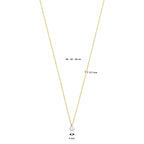 collier diamant 40 – 42 – 44 cm 0.10ct g si 18K geelgoud
