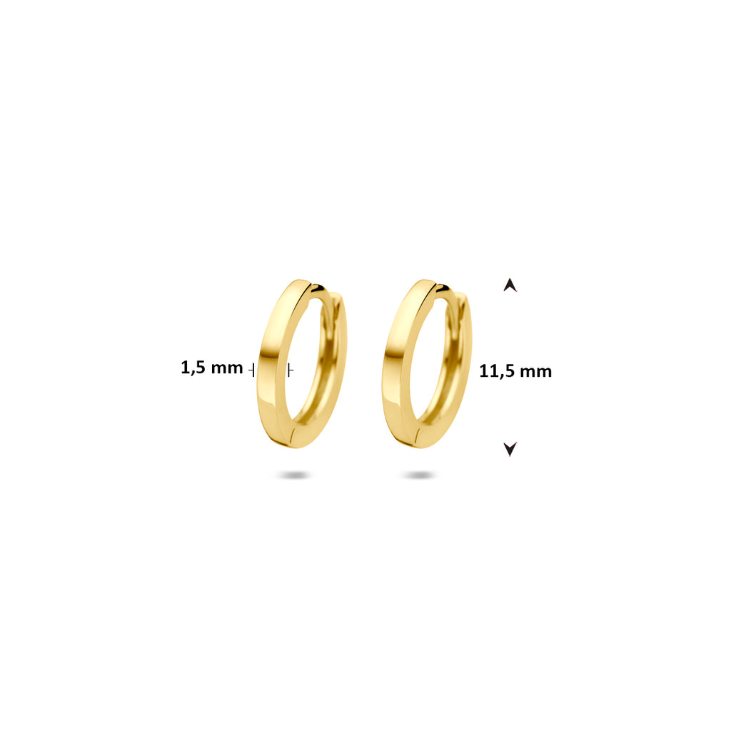 9k Klappcreolen 11,5 mm 9K Gelb