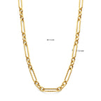 collier 7,5 mm 43 + 5 cm 3 micron zilver verguld (geel)