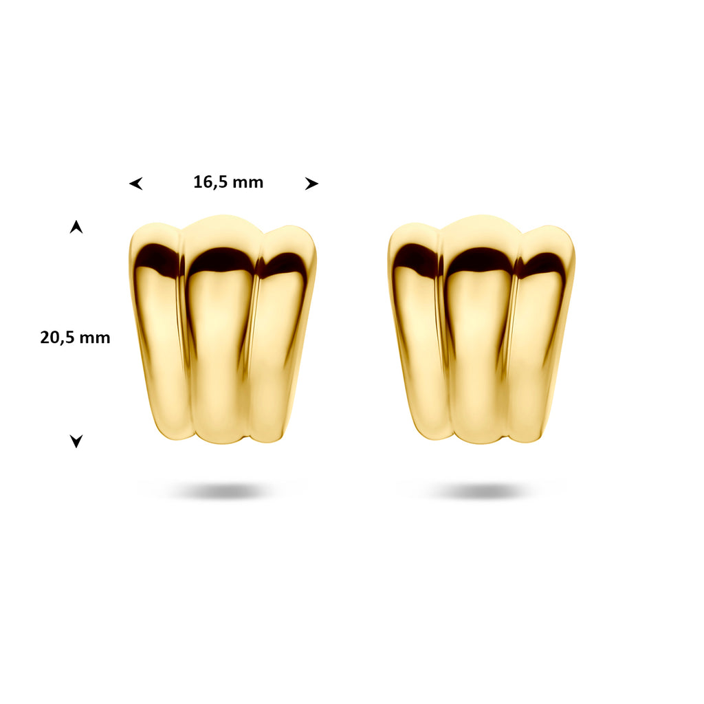 stekeroorringen 20,5 mm 1 micron zilver verguld (geel)